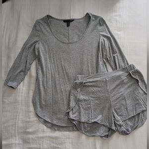 Banana Republic Soft Cozy Pajama Set – Gray Minimalist Lounge Set